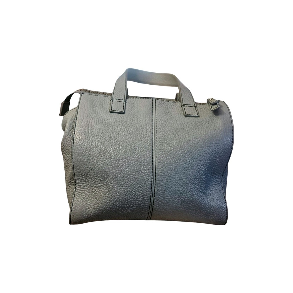 Fossil Maya Small Satchel Pebbled Leather Light Blue Gray Handbag ZB7228